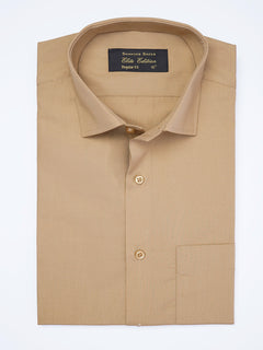 Brown Plain, Cutaway Collar, Elite Edition, Men’s Formal Shirt  (FS-1928)