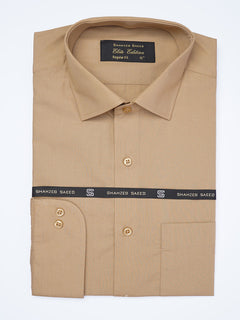 Brown Plain, Cutaway Collar, Elite Edition, Men’s Formal Shirt  (FS-1928)