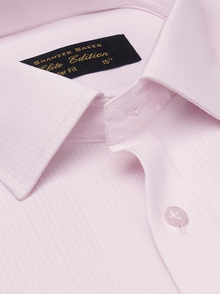 Pink Textured, French Collar, Elite Edition, Men’s Formal Shirt  (FS-1931)