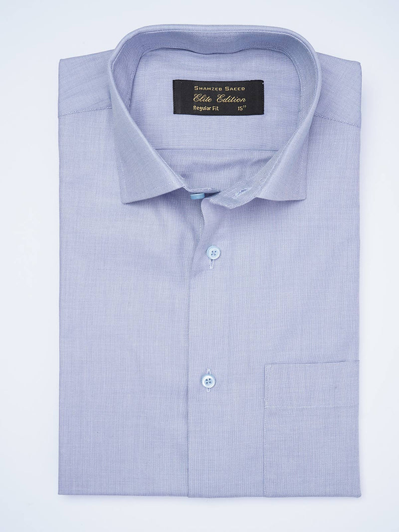 Blue Textured, Cutaway Collar, Elite Edition, Men’s Formal Shirt  (FS-1939)