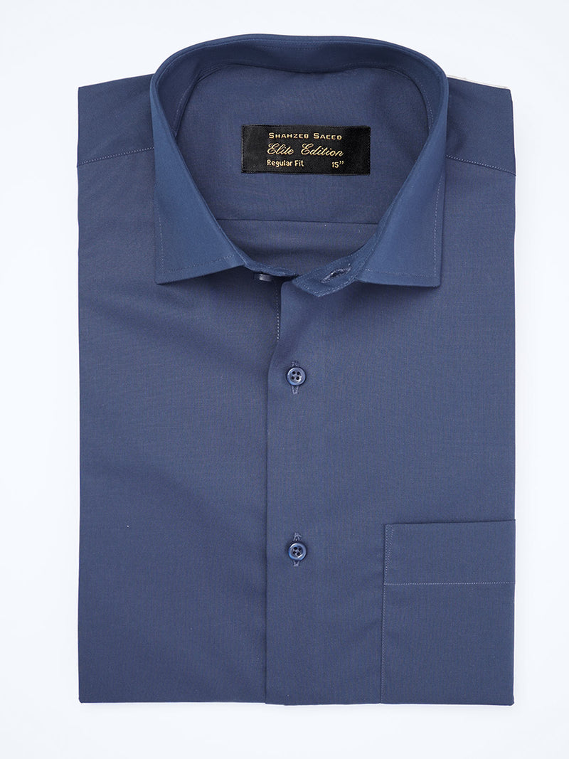 Royal Blue Plain, Cutaway Collar, Elite Edition, Men’s Formal Shirt  (FS-1941)