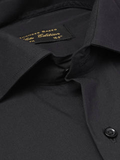 Black Plain, Cutaway Collar, Elite Edition, Men’s Formal Shirt  (FS-1943)