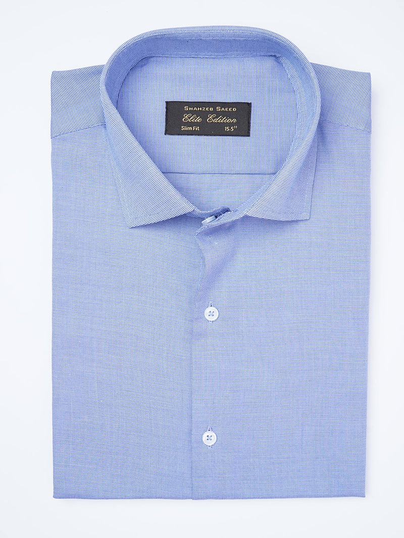 Blue Textured, Cutaway Collar, Elite Edition, Men’s Formal Shirt  (FS-1950)