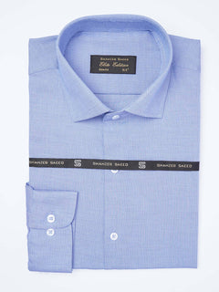 Blue Textured, Cutaway Collar, Elite Edition, Men’s Formal Shirt  (FS-1950)