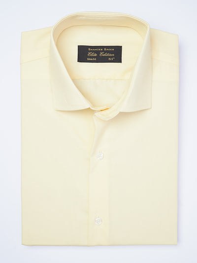 Beige Plain, Cutaway Collar, Elite Edition, Men’s Formal Shirt  (FS-1951)