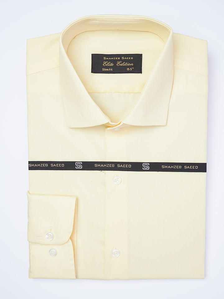 Beige Plain, Cutaway Collar, Elite Edition, Men’s Formal Shirt  (FS-1951)