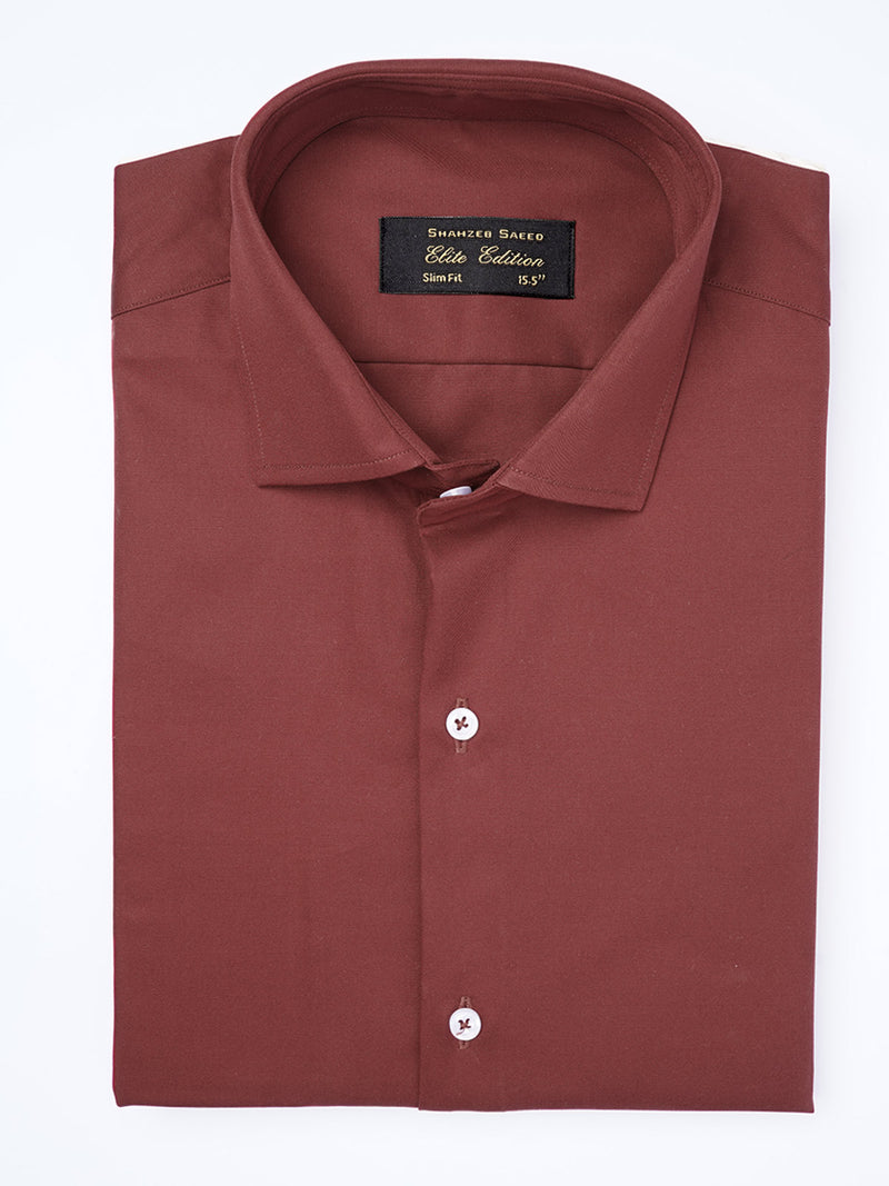 Maroon Plain, Cutaway Collar, Elite Edition, Men’s Formal Shirt  (FS-1956)