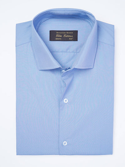 Blue Plain, Cutaway Collar, Elite Edition, Men’s Formal Shirt  (FS-1958)