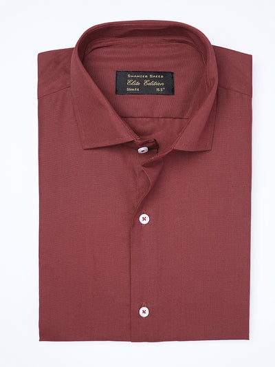 Maroon Plain, Cutaway Collar, Elite Edition, Men’s Formal Shirt  (FS-1959)