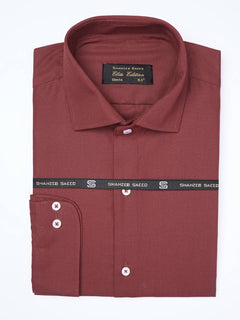 Maroon Plain, Cutaway Collar, Elite Edition, Men’s Formal Shirt  (FS-1959)