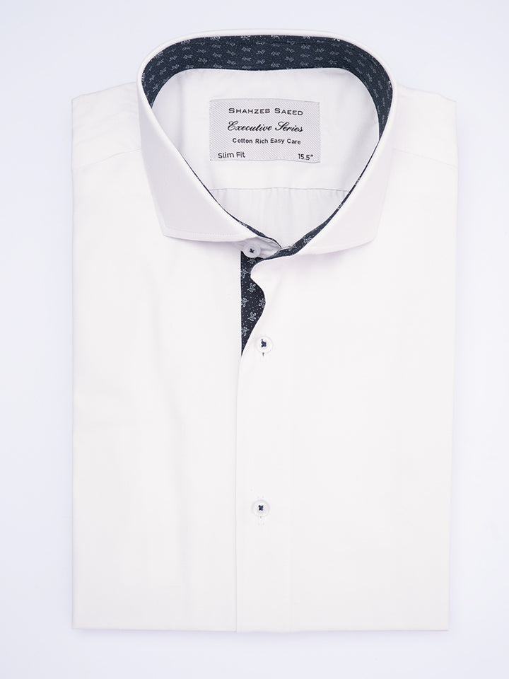 White, Elite Edition, Cutaway Collar Men’s Designer Formal Shirt (FS-1972)