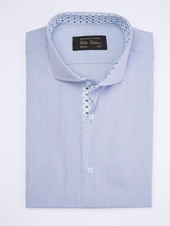 Light Blue Self, Elite Edition, Cutaway Collar Men’s Designer Formal Shirt (FS-1973)