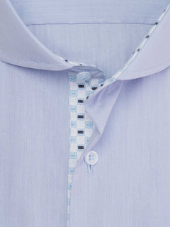 Light Blue Self, Elite Edition, Cutaway Collar Men’s Designer Formal Shirt (FS-1973)