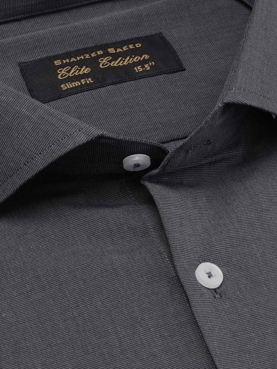 Dark Grey Self, Cutaway Collar, Elite Edition, Men’s Formal Shirt  (FS-1977)