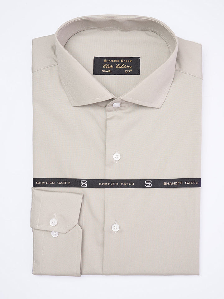 Beige Plain, Cutaway Collar, Elite Edition, Men’s Formal Shirt  (FS-1978)