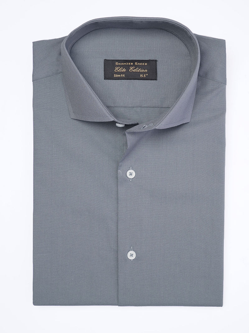 Grey Plain, Cutaway Collar, Elite Edition, Men’s Formal Shirt  (FS-1979)