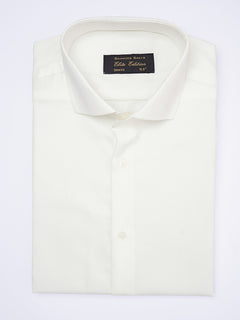 White Textured, Cutaway Collar, Elite Edition, Men’s Formal Shirt  (FS-1983)