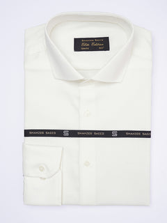 White Textured, Cutaway Collar, Elite Edition, Men’s Formal Shirt  (FS-1983)