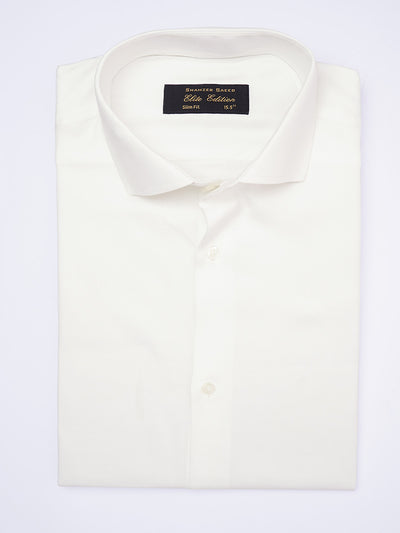 White Self, Cutaway Collar, Elite Edition, Men’s Formal Shirt  (FS-1985)