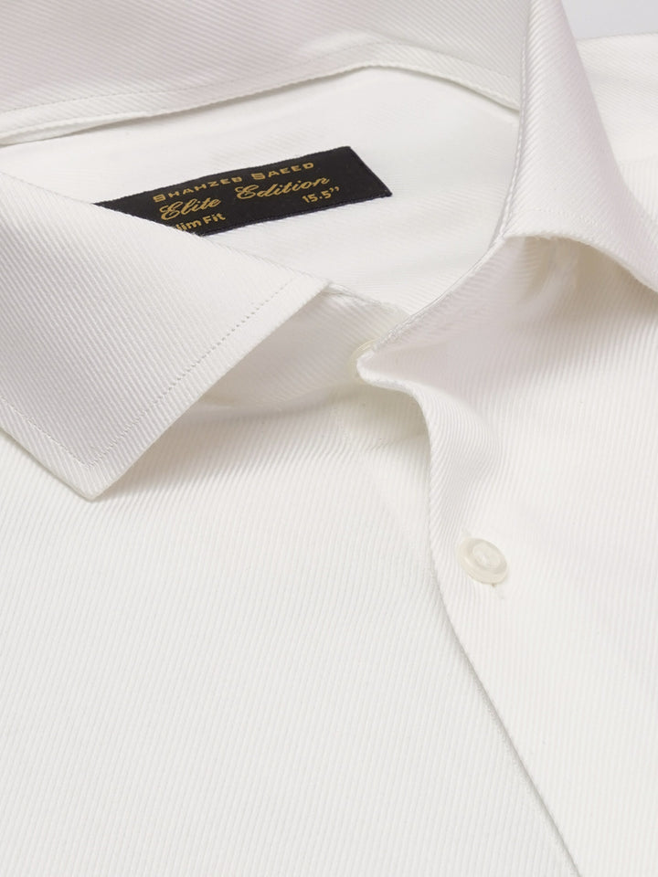 White Self, Cutaway Collar, Elite Edition, Men’s Formal Shirt  (FS-1985)