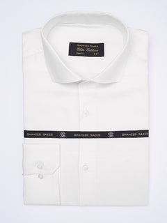 White Self, Cutaway Collar, Elite Edition, Men’s Formal Shirt  (FS-1986)