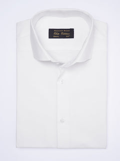 White Self, Cutaway Collar, Elite Edition, Men’s Formal Shirt  (FS-1987)