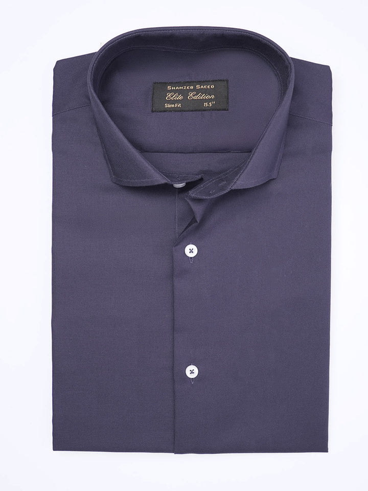 Navy Blue Self, Cutaway Collar, Elite Edition, Men’s Formal Shirt  (FS-1991)