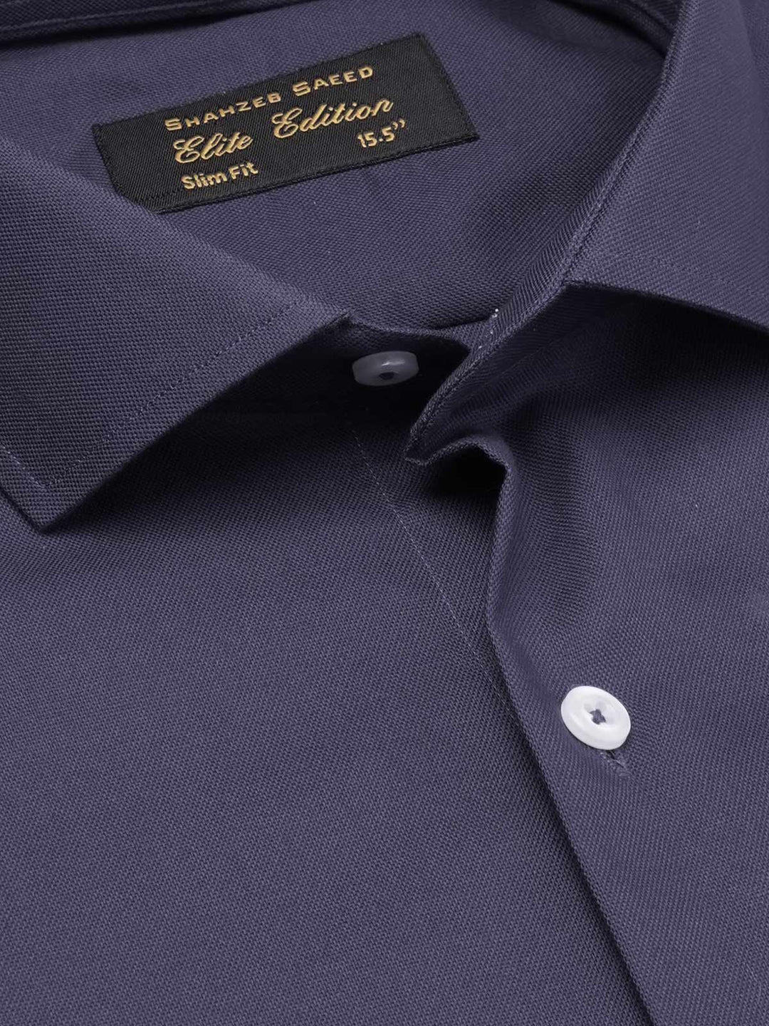 Navy Blue Self, Cutaway Collar, Elite Edition, Men’s Formal Shirt  (FS-1991)