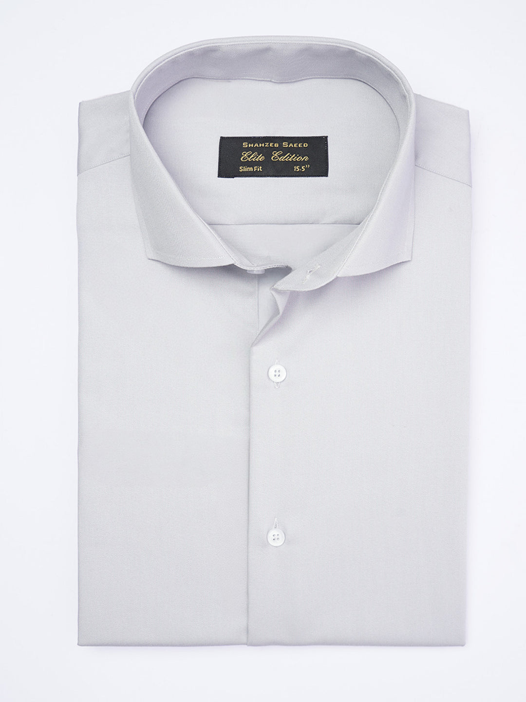 Light Grey Plain, Cutaway Collar, Elite Edition, Men’s Formal Shirt  (FS-1993)