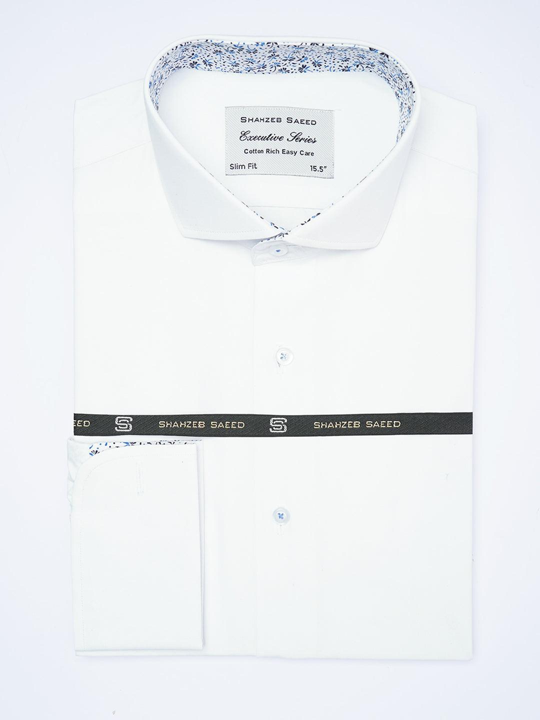 White, Elite Edition, Cutaway Collar Men’s Designer Formal Shirt (FS-1997)