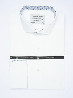 White, Elite Edition, Cutaway Collar Men’s Designer Formal Shirt (FS-1997)