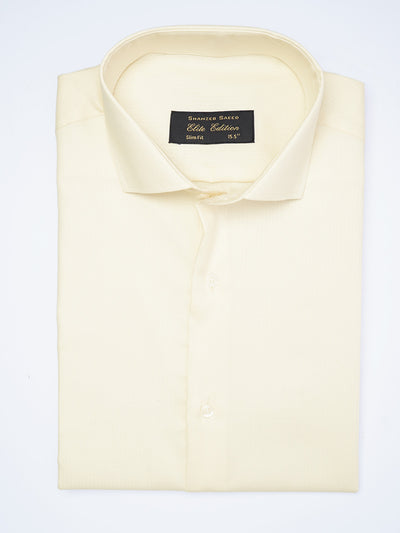 Cream Self, Cutaway Collar, Elite Edition, Men’s Formal Shirt  (FS-1998)