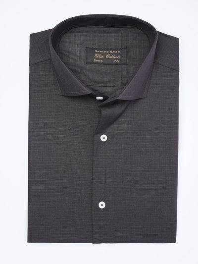 Charcoal Grey Self, Cutaway Collar, Elite Edition, Men’s Formal Shirt  (FS-2000)