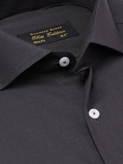 Charcoal Grey Self, Cutaway Collar, Elite Edition, Men’s Formal Shirt  (FS-2000)