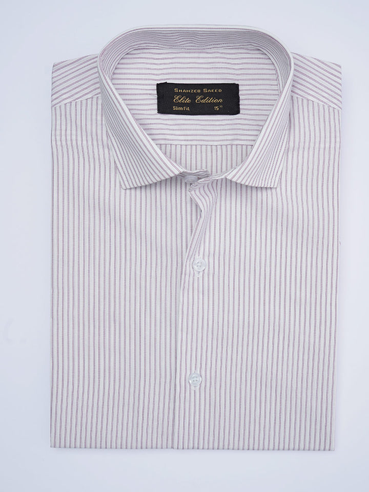 Pink Self Striped, Elite Edition, Cutaway Collar Men’s Formal Shirt (FS-2006)