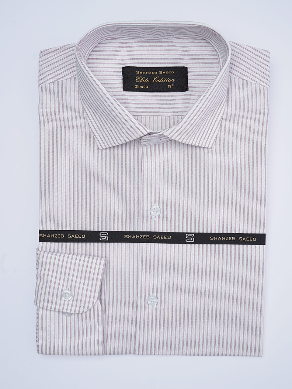 Pink Self Striped, Elite Edition, Cutaway Collar Men’s Formal Shirt (FS-2006)