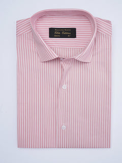 Pink Self Striped, Elite Edition, Cutaway Collar Men’s Formal Shirt (FS-2010)