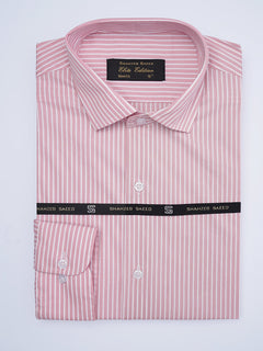 Pink Self Striped, Elite Edition, Cutaway Collar Men’s Formal Shirt (FS-2010)