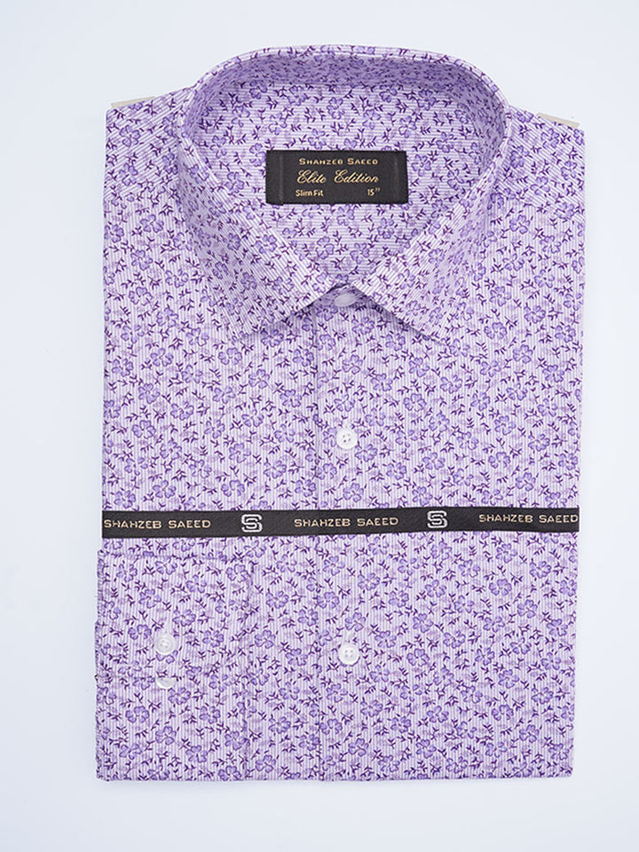 Purple Printed, Elite Edition, French Collar Men’s Formal Shirt (FS-2020)