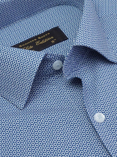 Blue Printed, Elite Edition, French Collar Men’s Formal Shirt (FS-2027)