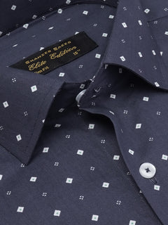 Dark Blue Printed, Elite Edition, French Collar Men’s Formal Shirt (FS-2038)