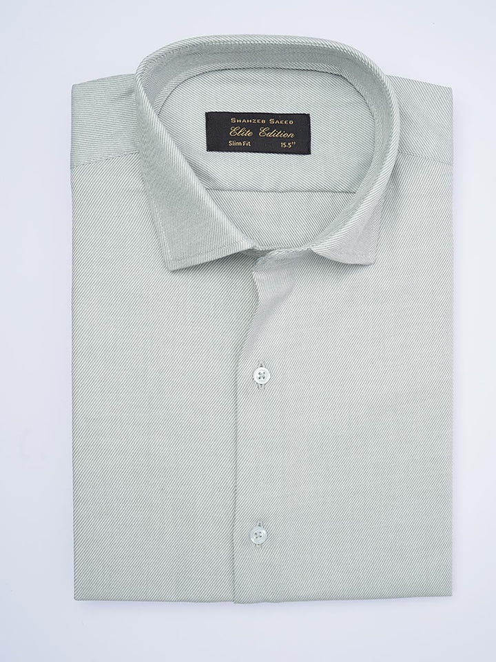 Grey Self Striped, Cutaway Collar, Elite Edition, Men’s Formal Shirt  (FS-2041)