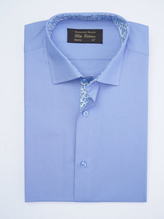 Blue, Elite Edition, Cutaway Collar Men’s Designer Formal Shirt (FS-2043)