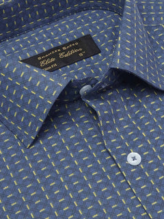 Blue Printed, Elite Edition, French Collar Men’s Formal Shirt (FS-2050)