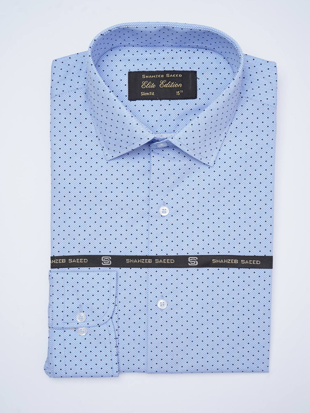 Blue Printed, Elite Edition, French Collar Men’s Formal Shirt (FS-2060)