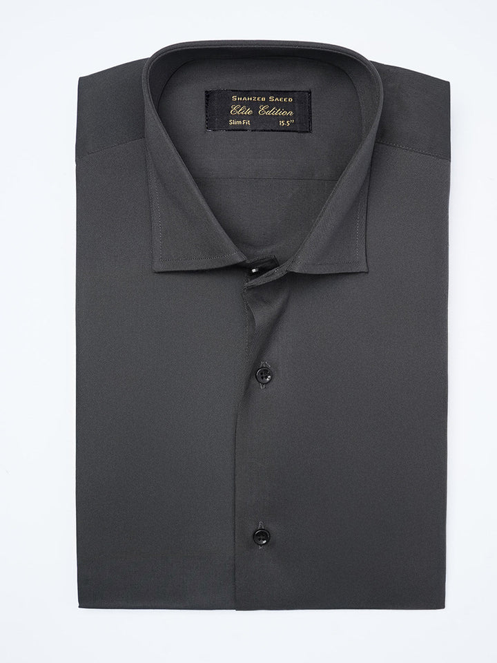 Charcoal Plain, Cutaway Collar, Elite Edition, Men’s Formal Shirt (FS-2065)