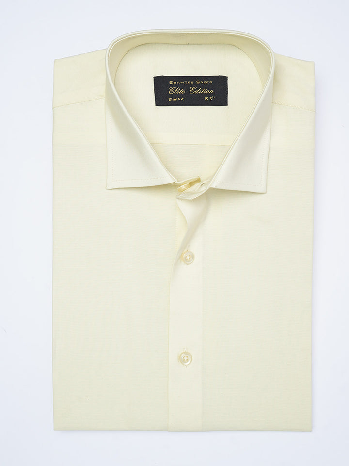 Cream Plain, Cutaway Collar, Elite Edition, Men’s Formal Shirt (FS-2066)