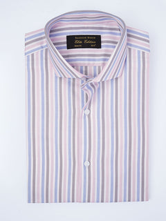 Multi Color Self Striped, Elite Edition, Cutaway Collar Men’s Formal Shirt (FS-2069)