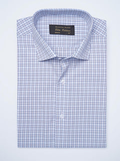 Blue Checkered, Elite Edition, Cutaway Collar Men’s Formal Shirt (FS-2073)