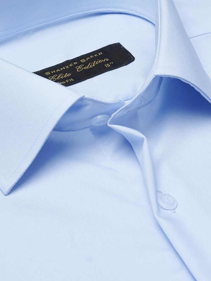 Sky Blue Plain, Cutaway Collar, Elite Edition, Men’s Formal Shirt (FS-2086)